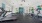 Fitness center with exercising equipment